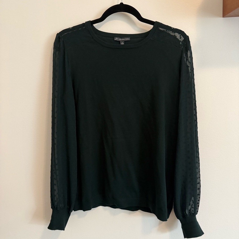 Adrianna Papell Dark Green Knit Top